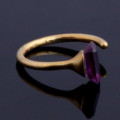 SYNTHESIS ALEXANDRITE RING OCTAGON